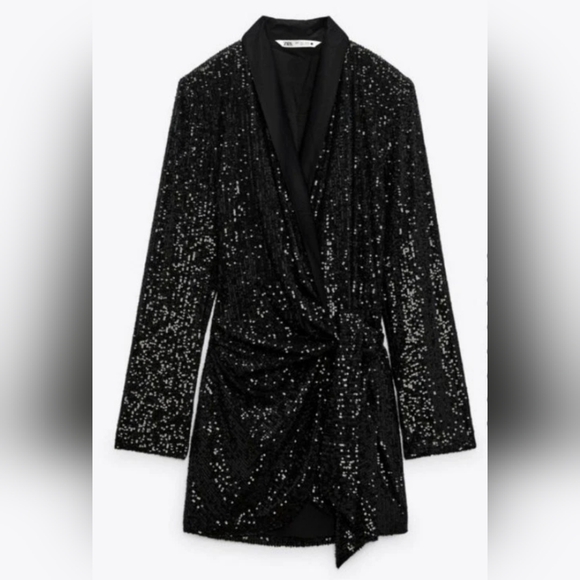 Zara Jackets & Blazers - Zara Black Sequin Blazer